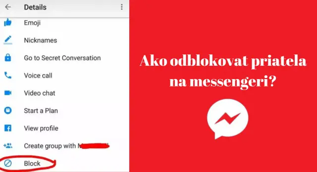 ako odblokovat priatela na messengeri